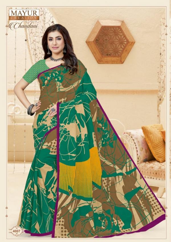 Mayur Chandani Cotton Saree Vol-4 -Dress Material